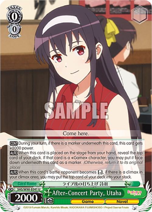 After Concert Party Utaha SHS/W98-E041 U Saekano the Movie: Finale Card