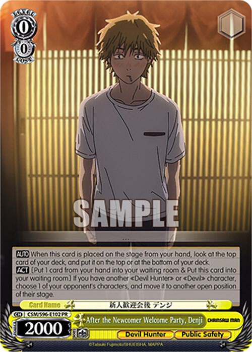 After the Newcomer Welcome Party Denji CSM/S96-E102 PR Chainsaw Man Card