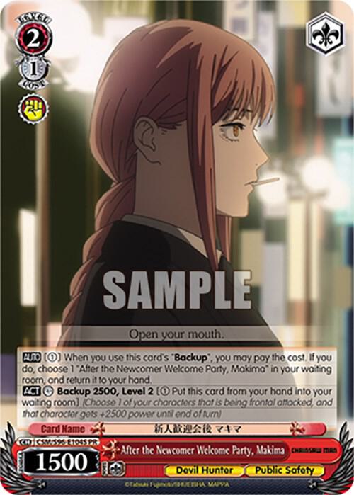 After the Newcomer Welcome Party Makima Foil CSM/S96-E104S PR Chainsaw Man Card