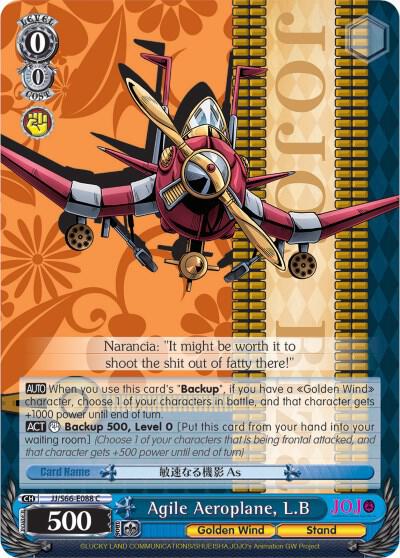 Agile Aeroplane LB JJ/S66-E088 C JoJo's Bizarre Adventure: Golden Wind Card