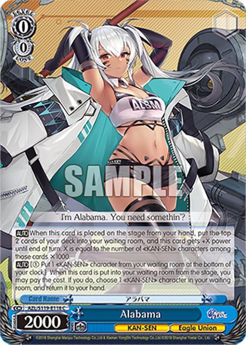 Alabama AZL/S119-E118 C Azur Lane Vol. 2 Card