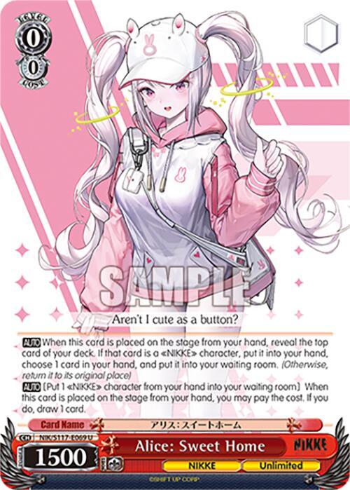 Alice Sweet Home NIK/S117-E069 U GODDESS OF VICTORY: NIKKE Card