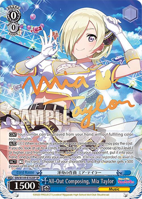 All Out Composing Mia Taylor SP SIN/W109-E102SP SP Love Live! School idol festival 2 MIRACLE LIVE! Card