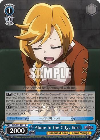 Alone in the City Enri OVL/S99-E091 C Nazarick: Tomb of the Undead Vol.2 Card