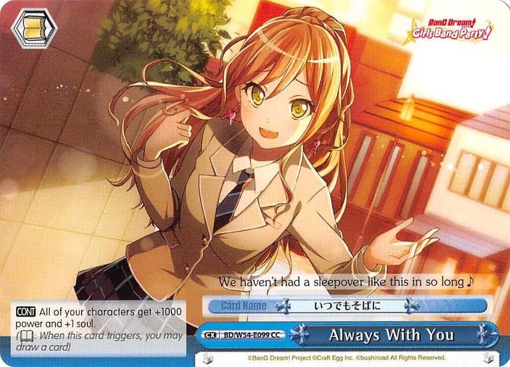 Always With You BD/W54-E099 CC BanG Dream! Girls Band Party! Card
