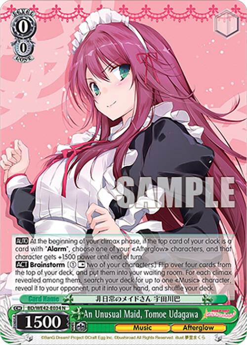 An Unusual Maid Tomoe Udagawa BD/WE42-E034 N BanG Dream! Girls Band Party! Countdown Collection Premium Booster Card
