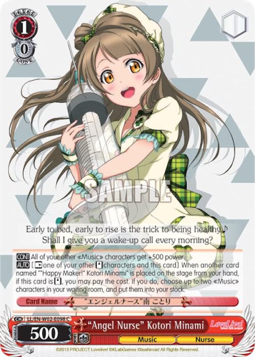 Angel Nurse Kotori Minami LL/EN-W02-E098 C Love Live! DX Vol.2 Card