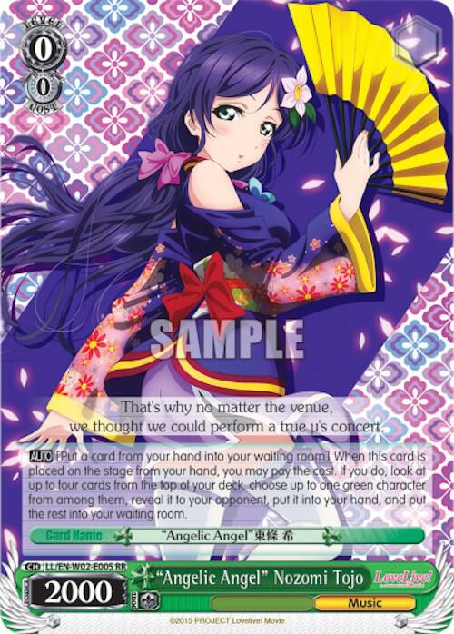 Angelic Angel Nozomi Tojo LL/EN-W02-E005 RR Love Live! DX Vol.2 Card