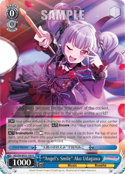 Angels Smile Ako Udagawa BD/EN-W03-100 U BanG Dream! Girls Band Party! MULTI LIVE Card