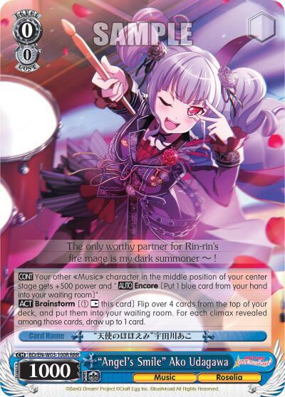 Angels Smile Ako Udagawa RRR BD/EN-W03-100R RRR BanG Dream! Girls Band Party! MULTI LIVE Card