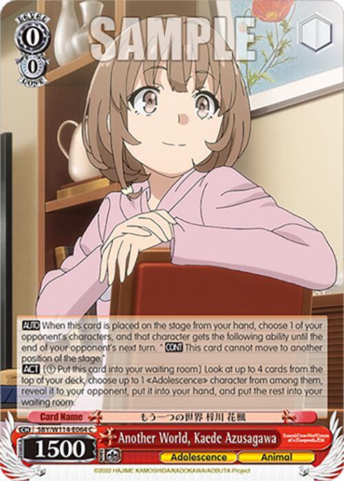 Another World Kaede Azusagawa SBY/W114-E064 C Rascal Does Not Dream Series Card