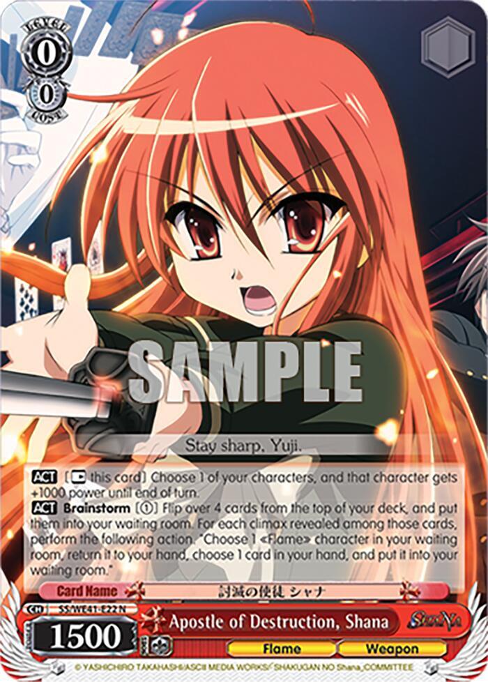 Apostle of Destruction Shana SS/WE41-E22 N Shakugan no Shana Premium Booster Card