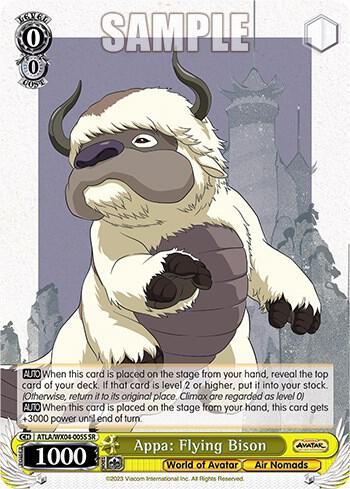 Appa Flying Bison SR ATLA/WX04-005S SR Avatar: The Last Airbender Card
