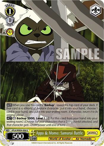 Appa and Momo Samurai Battle ATLA/WX04-006 U Avatar: The Last Airbender Card