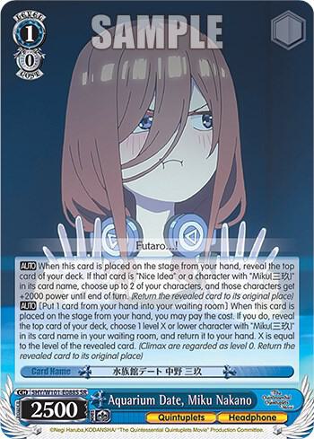 Aquarium Date Miku Nakano SR 5HY/W101-E088S SR The Quintessential Quintuplets Movie Card
