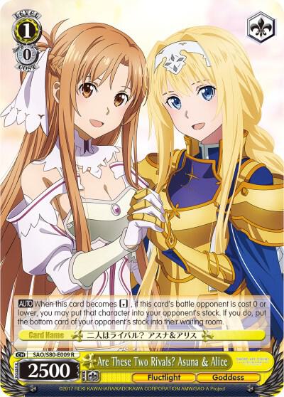 Are These Two Rivals Asuna and Alice SAO/S80-E009 R Sword Art Online -Alicization- Vol.2 Card