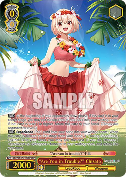 Are You in Trouble Chisato LRP LRC-WE47-E16LRP LRP Lycoris Recoil Premium Booster Card