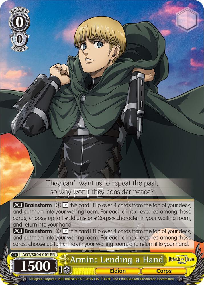 Armin Lending a Hand AOT/SX04-001 RR Attack On Titan: Final Season Card
