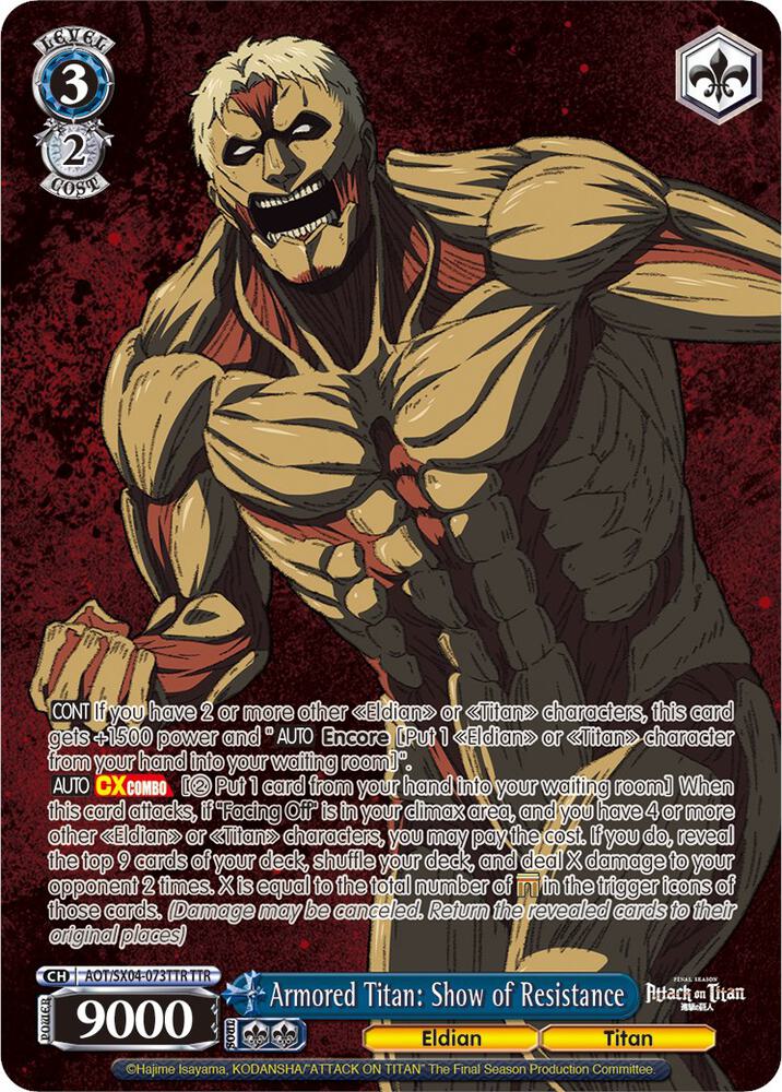 Armored Titan Show of Resistance TTR AOT/SX04-073TTR TTR Attack On Titan: Final Season Card