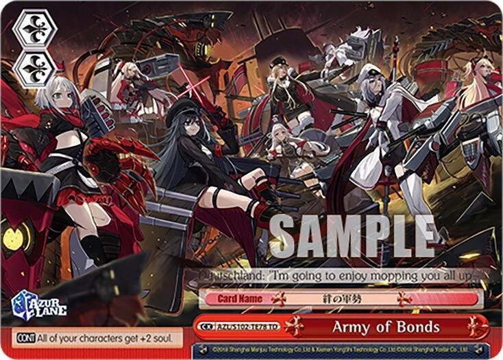 Army of Bonds AZL/S102-TE78 TD Azur Lane Card