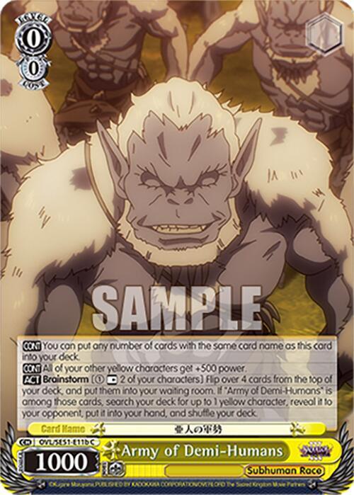 Army of Demi Humans B OVL/SE51-E11b C Nazarick: Tomb of the Undead Vol.3 Extra Booster Card