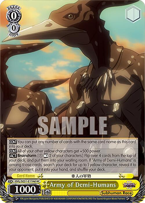 Army of Demi Humans D HC OVL/SE51-E11Hd HC Nazarick: Tomb of the Undead Vol.3 Extra Booster Card