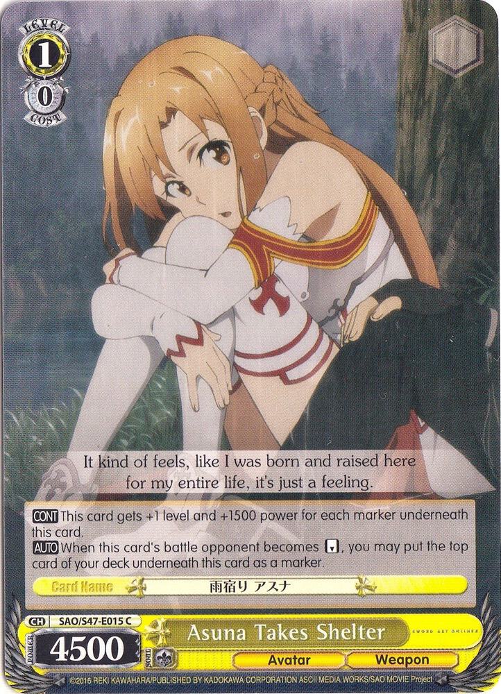 Asuna Takes Shelter SAO/S47-E015 C Sword Art Online Re: Edit Card