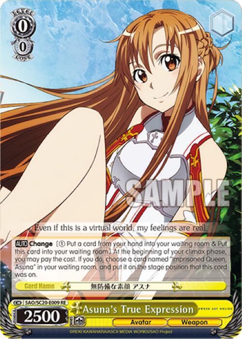 Asunas True Expression SAO/SC20-E009 RE Sword Art Online Chronicle Set Card