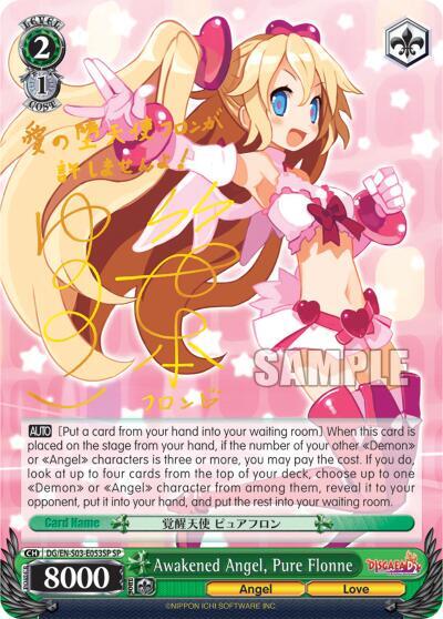 Awakened Angel Pure Flonne SP DG/EN-S03-E053SP SP Disgaea Card