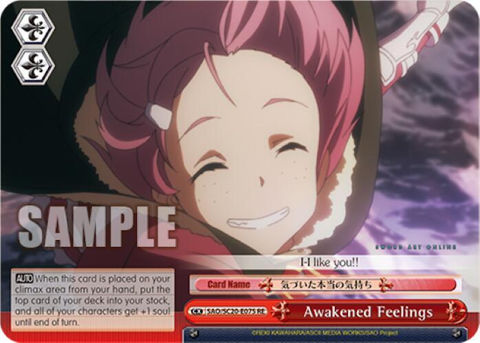 Awakened Feelings SAO/S20-E075 RE Sword Art Online Chronicle Set Card