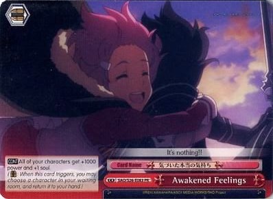 Awakened Feelings SAO S26 E083 PR SAO/S26-E083 PR Sword Art Online Vol.2 Card