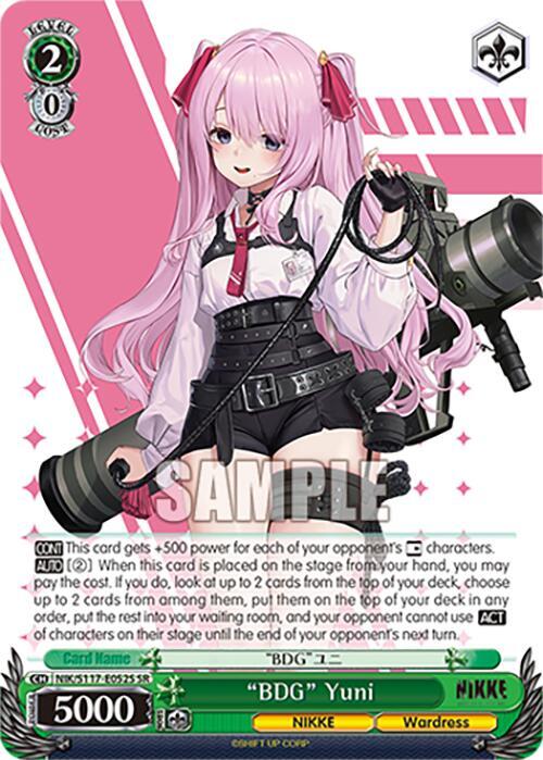 BDG Yuni SR NIK/S117-E052S SR GODDESS OF VICTORY: NIKKE Card