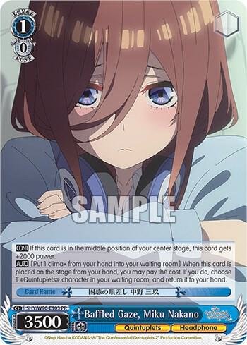 Baffled Gaze Miku Nakano 5HY/W90-E103 PR The Quintessential Quintuplets 2 Card