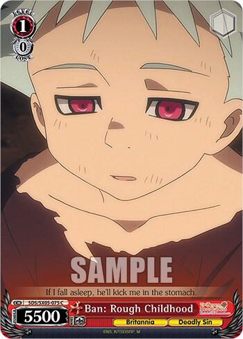 Ban Rough Childhood SDS/SX05-075 C The Seven Deadly Sins: Revival of The Commandments Card