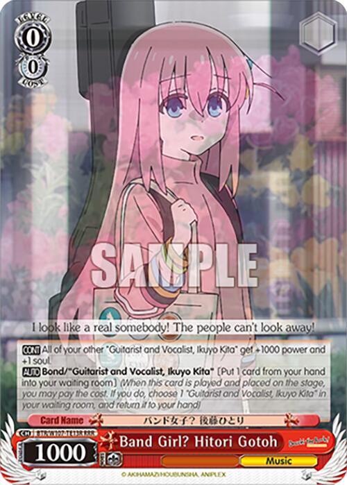 Band Girl Hitori Gotoh RRR BTR/W107-TE13R RRR BOCCHI THE ROCK! Card