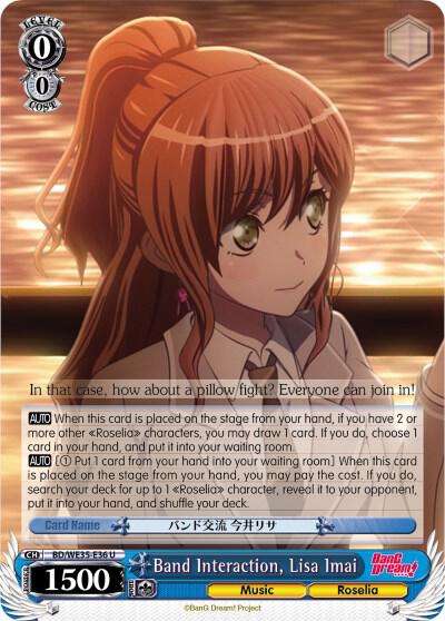 Band Interaction Lisa Imai BD/WE35-E36 U Poppin’Party x Roselia Card