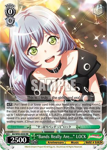 Bands Really Are LOCK BD/W95-E030 RR BanG Dream! Girls Band Party! 5th Anniversary Card