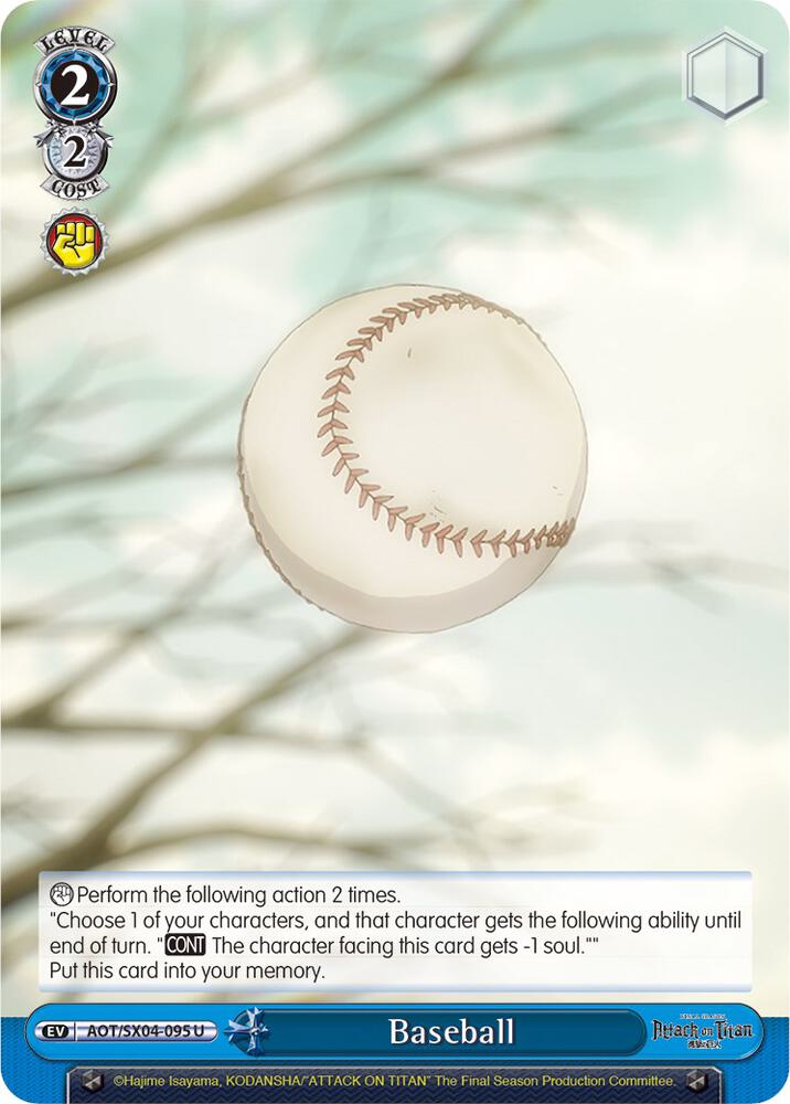 Baseball AOT/SX04-095 U Attack On Titan: Final Season Card