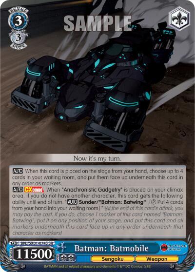 Batman Batmobile SR BNJ/SX01-074S SR Batman Ninja Card