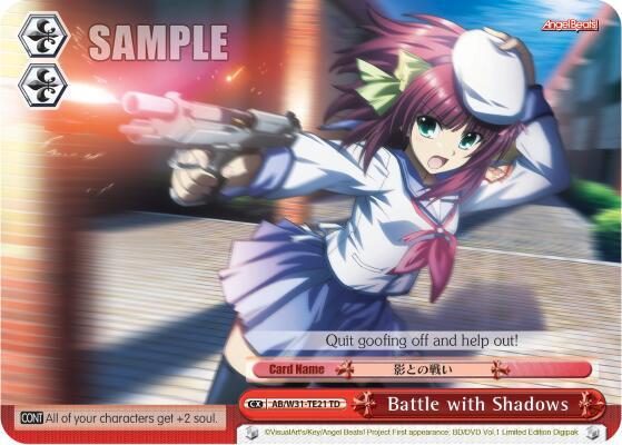 Battle with Shadows AB/W31-TE21 TD Angel Beats! Re:Edit Card