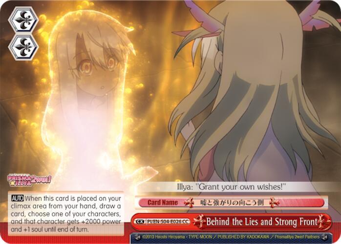 Behind the Lies and Strong Front PI/EN-S04-E026 CC Fate/kaleid liner PRISMA ILLYA DX Card