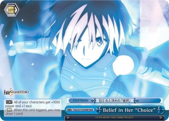 Belief in Her Choice RRR FGO/S75-E098R RRR Fate/Grand Order Absolute Demonic Front: Babylonia Card