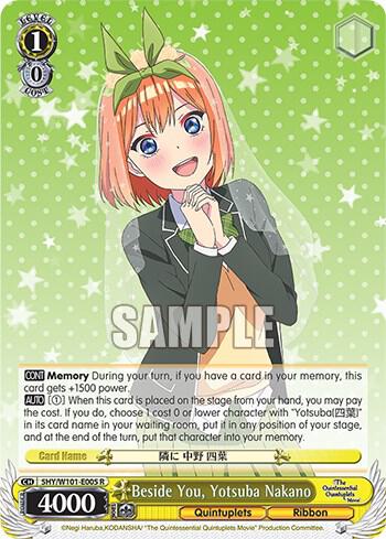Beside You Yotsuba Nakano 5HY/W101-E005 R The Quintessential Quintuplets Movie Card
