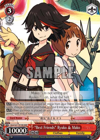 Best Friends Ryuko and Mako RRR KLK/S27-TE19R RRR KILL la KILL Card