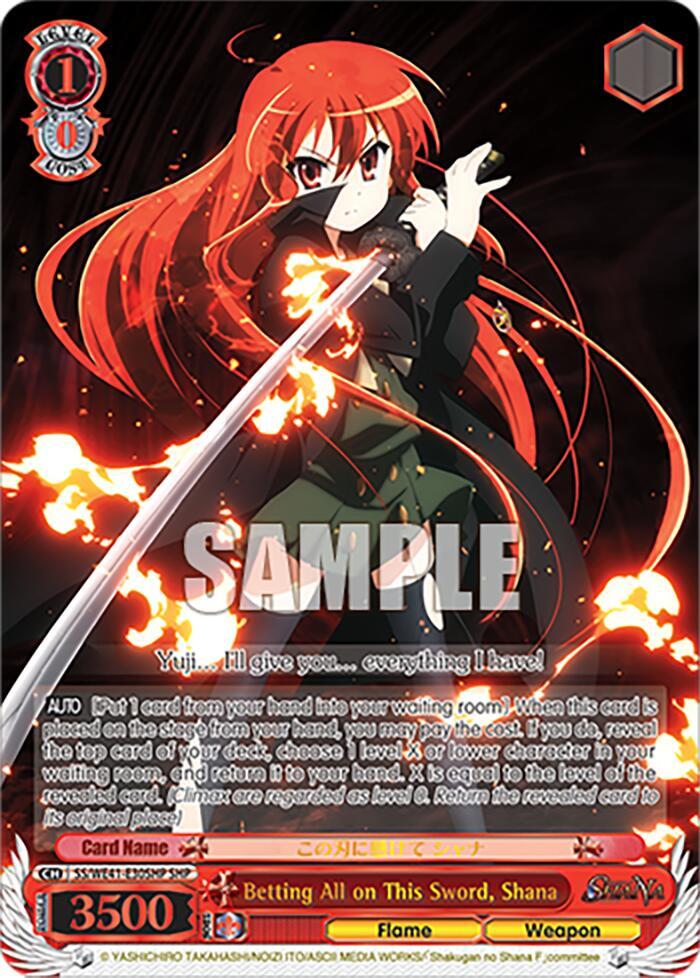 Betting All on This Sword Shana SHP SS/WE41-E30SHP SHP Shakugan no Shana Premium Booster Card