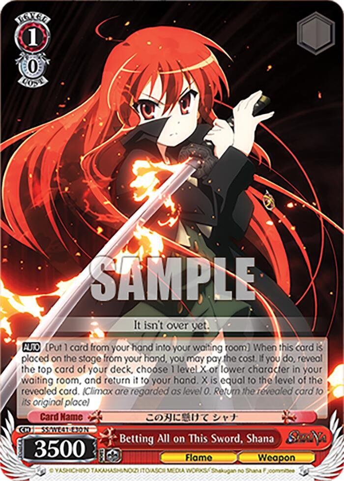 Betting All on This Sword Shana SS/WE41-E30 N Shakugan no Shana Premium Booster Card