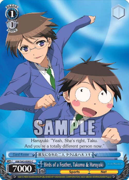 Birds of a Feather Takumu and Haruyuki AW/S43-E093 C Accel World -Infinite Burst- Card