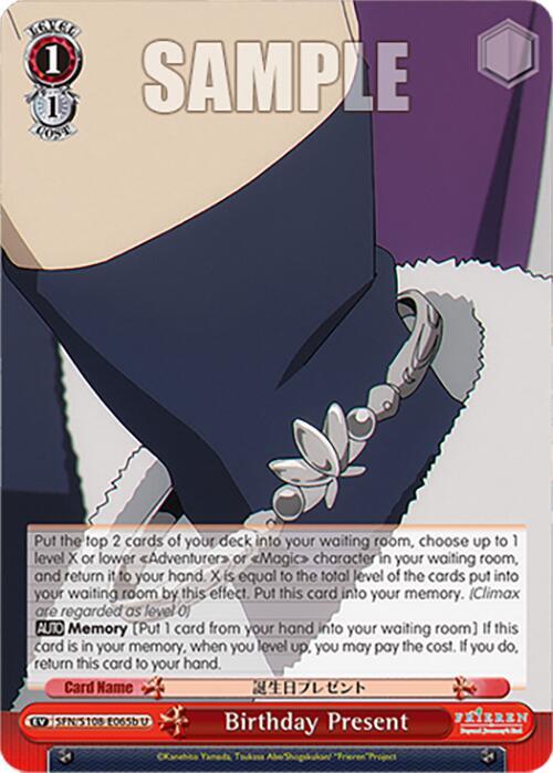 Birthday Present B SFN/S108-E065b U Frieren: Beyond Journey’s End Card