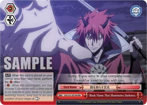 Black Flame That Illuminates Darkness RRR TSK/S101-E074R RRR That Time I Got Reincarnated as a Slime Vol.3 Card