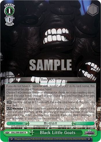 Black Little Goats OVL/S99-E047 R Nazarick: Tomb of the Undead Vol.2 Card
